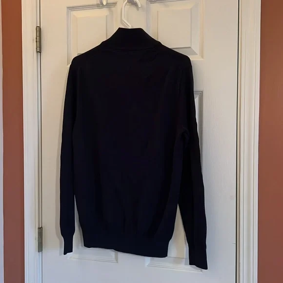 Tommy Hilfiger Navy Blue Zip-Up Sweater Never Worn - Picture 2 of 4